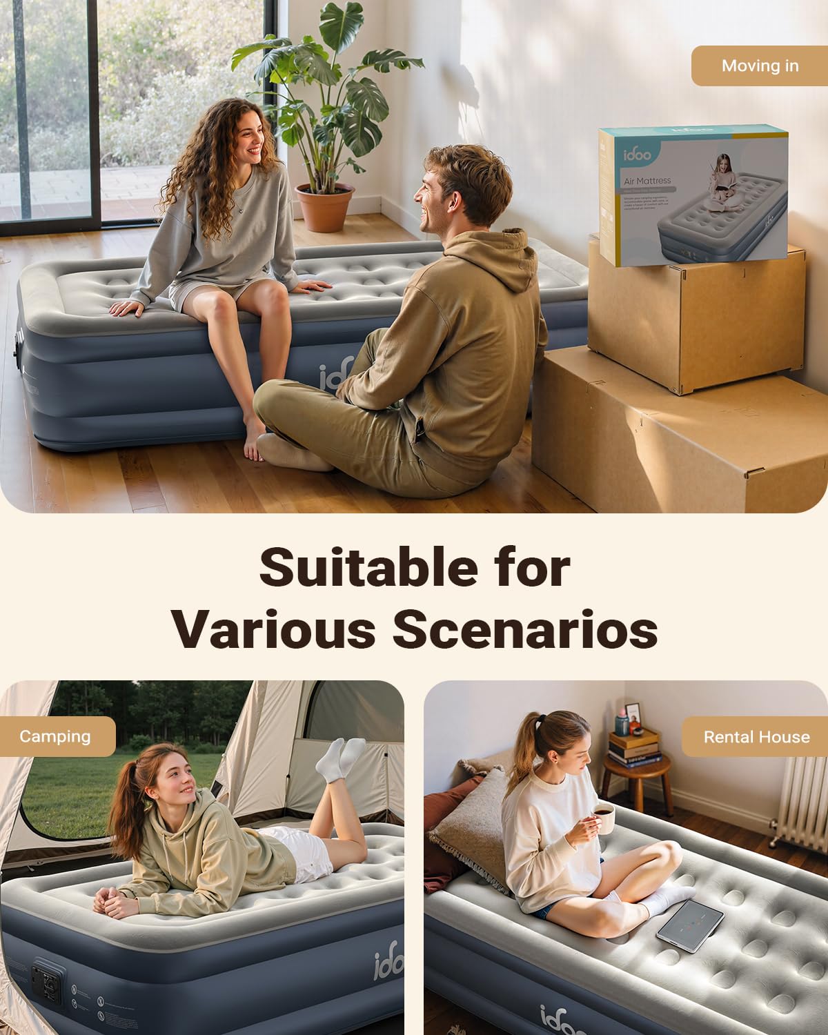 Amazon.com: iDOO Twin Air Mattress with Built in Pump, 18